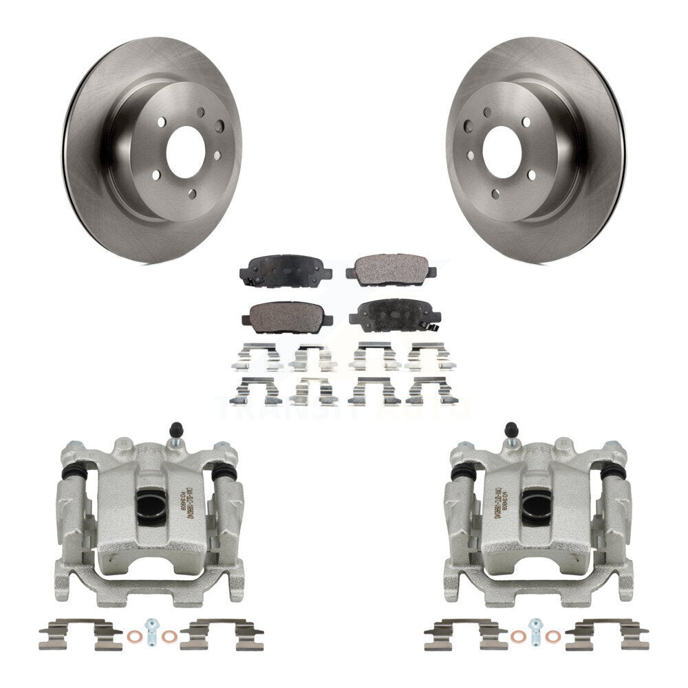 Rear Disc Brake Caliper Rotors And Semi-Metallic Pads Kit For Nissan Maxima KC8-100646P