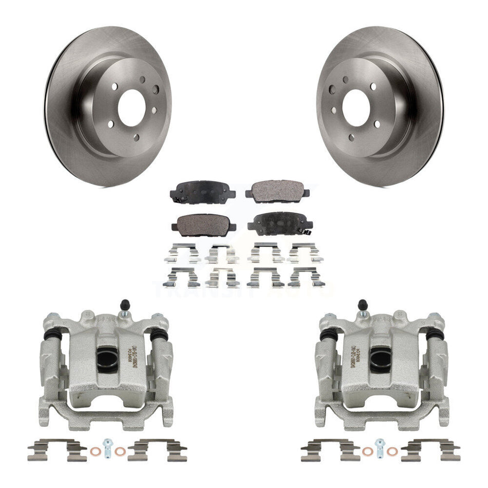 Rear Disc Brake Caliper Rotors And Semi-Metallic Pads Kit For Nissan Maxima KC8-100646P