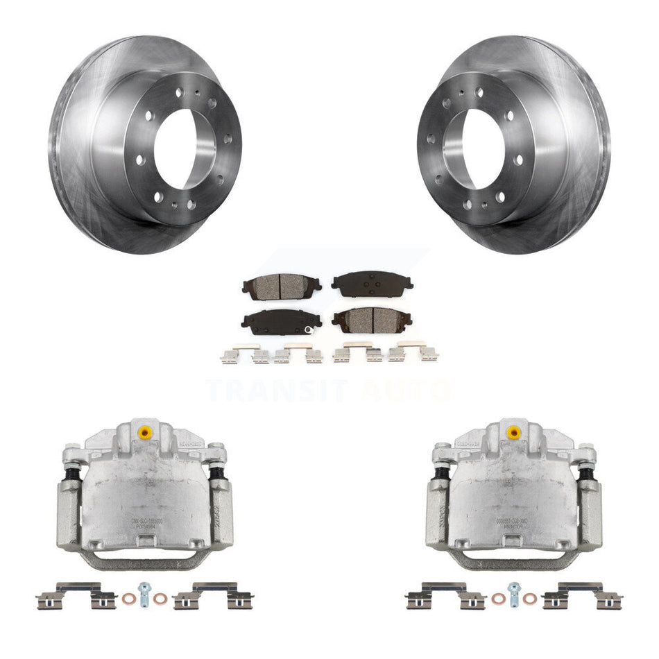 Rear Brake Caliper Rotors Semi-Metallic Pad Kit For Chevrolet Suburban With 8 Lug Wheels KC8-100646S