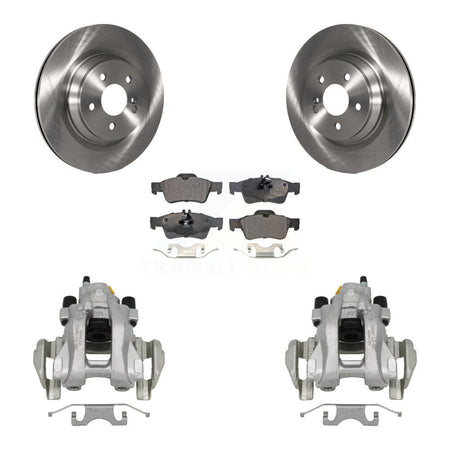 Rear Brake Caliper Rotor Semi-Metallic Pad Kit For Mercedes-Benz S350 With Sport Package KC8-100647P
