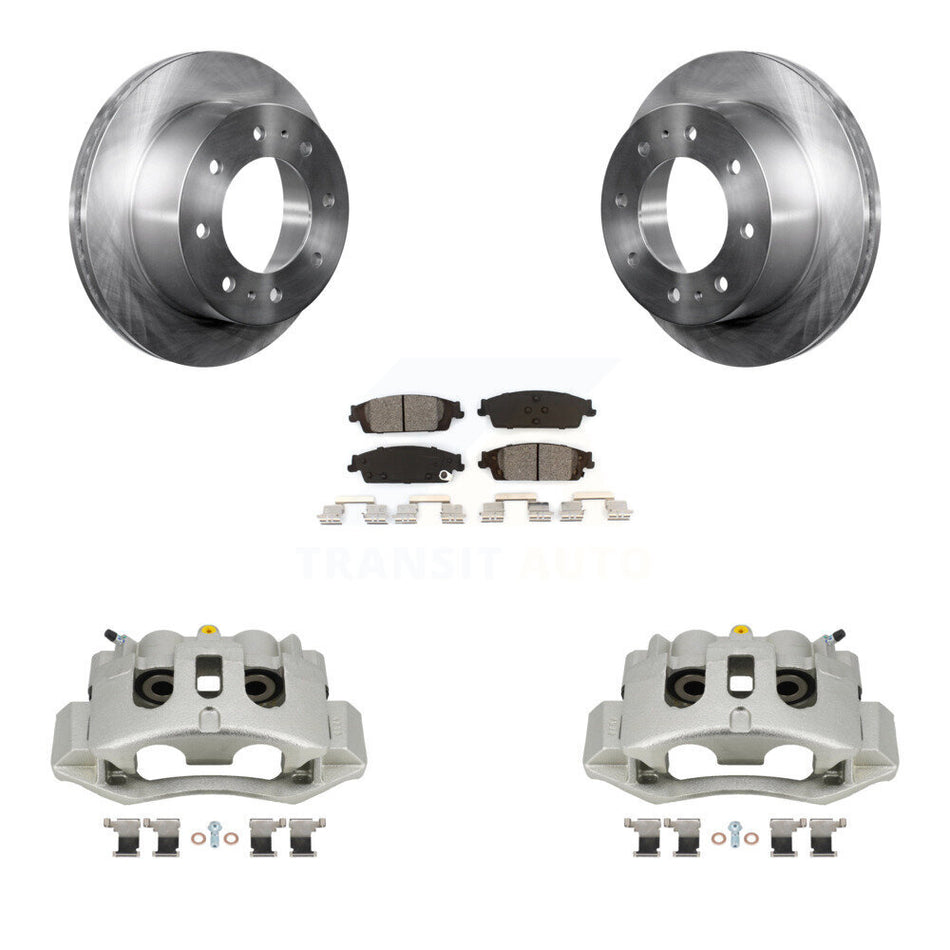 Rear Brake Caliper Rotors Semi-Metallic Pad Kit For Chevrolet Suburban With 8 Lug Wheels KC8-100647S