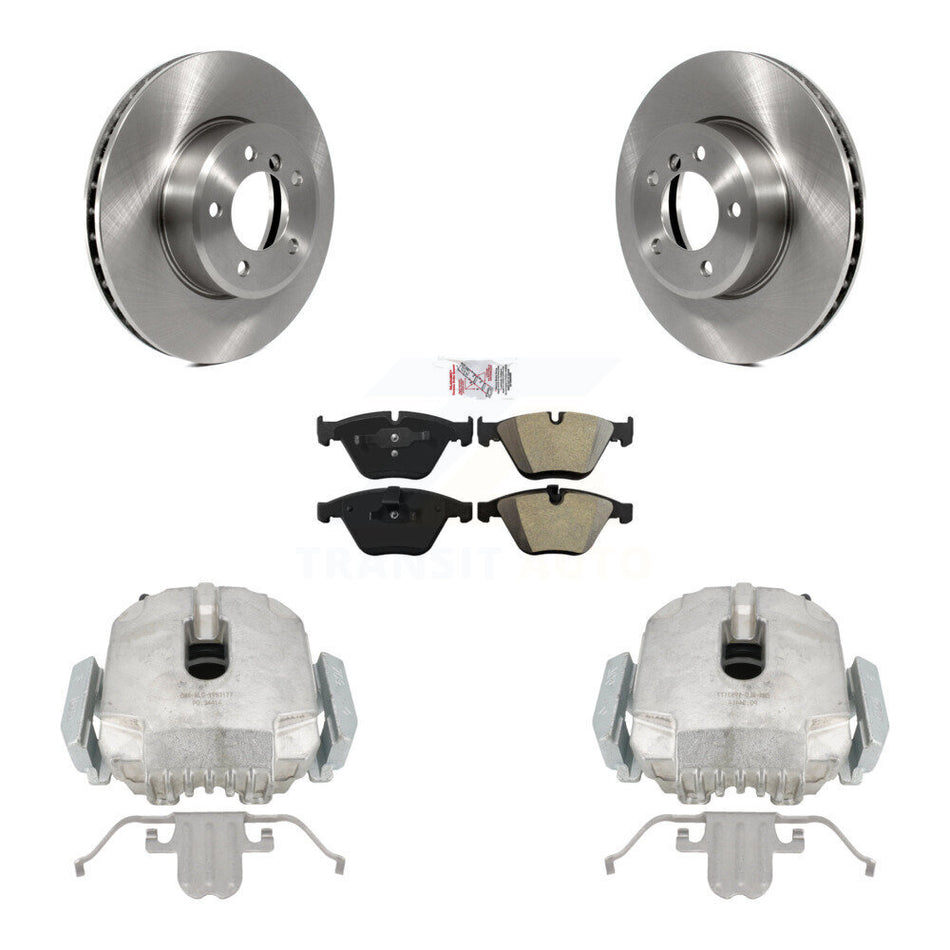 Front Disc Brake Caliper Rotors And Semi-Metallic Pads Kit For 2007 BMW 525i Automatic transmission With 324mm Diameter Rotor From 01 07 KC8-100648N