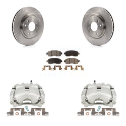 Front Disc Brake Caliper Rotors And Ceramic Pads Kit For Nissan LEAF KC8-100650T