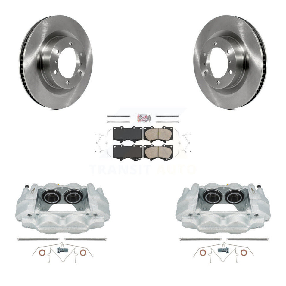 Front Disc Brake Caliper Rotors And Ceramic Pads Kit For Toyota 4Runner Lexus GX460 KC8-100653N by Transit Auto