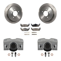 Rear Disc Brake Caliper Rotors And Semi-Metallic Pads Kit For 2004 Ford F-150 With 5 Lug Wheels 11th Digit Of Vin Is C KC8-100654P