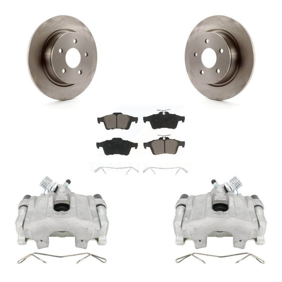 Rear Disc Brake Caliper Rotors And Ceramic Pads Kit For Ford Escape C-Max KC8-100655C