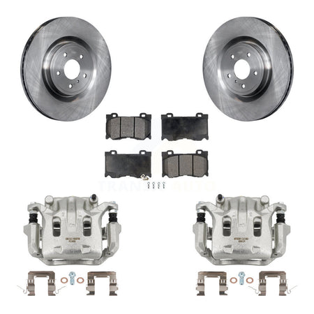 Front Brake Caliper Rotor & Ceramic Pad Kit For 09-13 INFINITI G37 With 4 Piston KC8-100657T