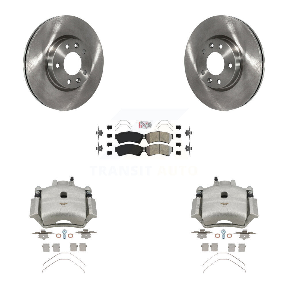 Front Disc Brake Caliper Rotor Semi-Metallic Pad Kit For Ford Fusion Mazda 6 Lincoln MKZ KC8-100659N