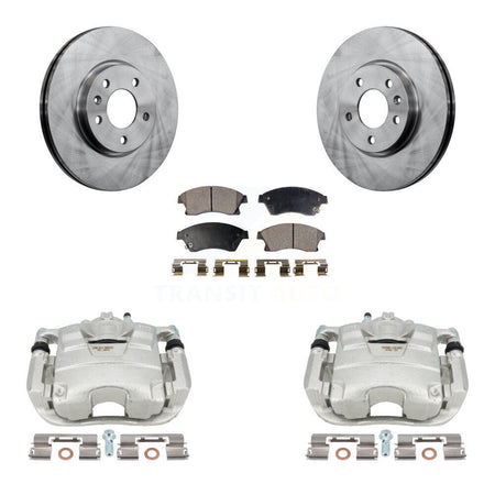 Front Disc Brake Caliper Rotors And Ceramic Pads Kit For Chevrolet Cruze Buick Verano Volt Orlando KC8-100659T by Transit Auto