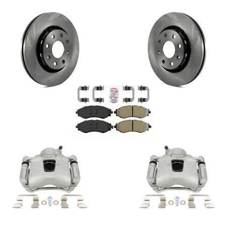 Front Disc Brake Caliper Rotors And Semi-Metallic Pads Kit For Chevrolet Aveo Spark Aveo5 EV Pontiac G3 Suzuki Wave Wave5 Swift+ KC8-100660N by Transit Auto