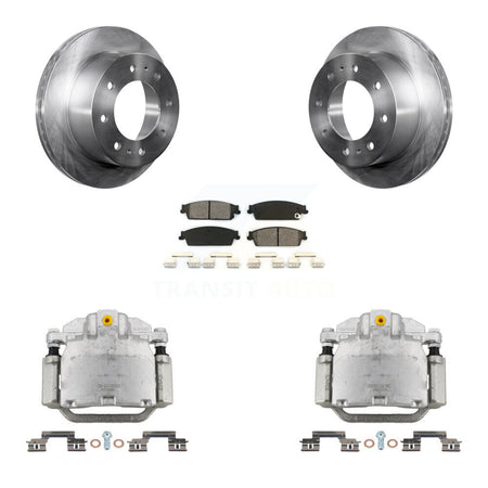 Rear Brake Caliper Rotors Semi-Metallic Pad Kit For 2011 Chevrolet Silverado 1500 Hybrid KC8-100660S