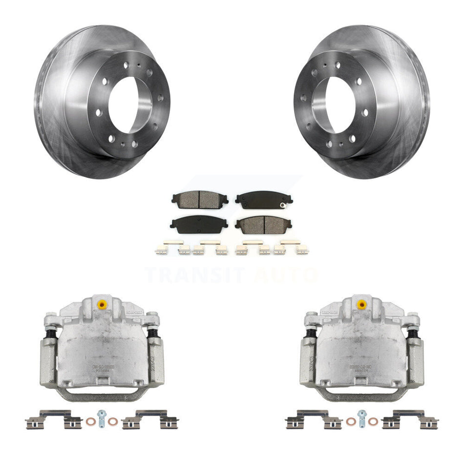 Rear Brake Caliper Rotors Semi-Metallic Pad Kit For 2011 Chevrolet Silverado 1500 Hybrid KC8-100660S