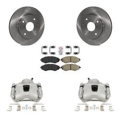 Front Disc Brake Caliper Rotors And Semi-Metallic Pads Kit For Suzuki Forenza Reno Chevrolet Optra KC8-100661N