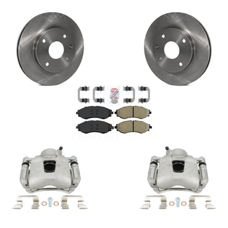 Front Disc Brake Caliper Rotors And Semi-Metallic Pads Kit For Suzuki Forenza Reno Chevrolet Optra KC8-100661N by Transit Auto