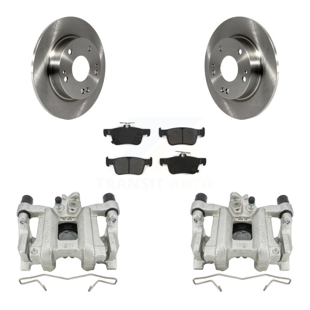 Rear Disc Brake Caliper Rotors And Semi-Metallic Pads Kit For Honda Civic KC8-100661S