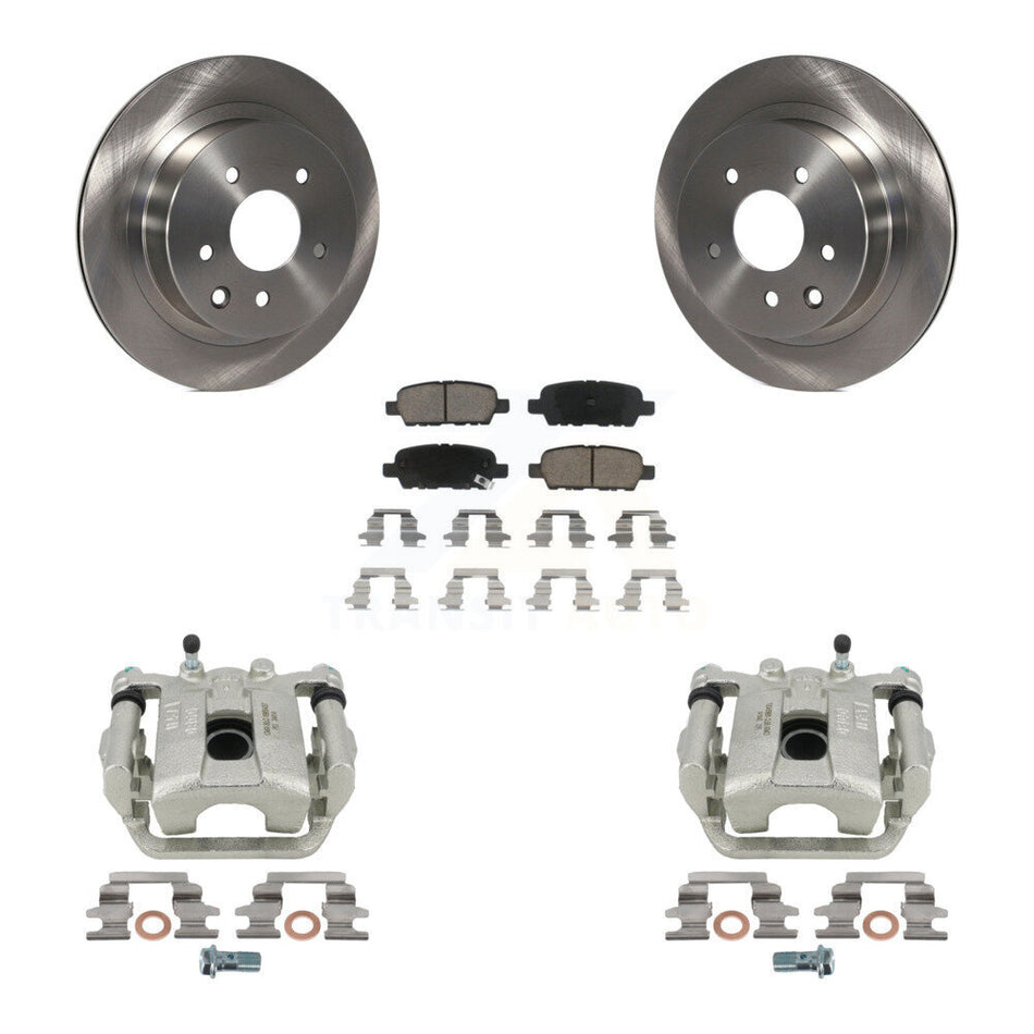 Rear Disc Brake Caliper Rotors And Ceramic Pads Kit For Nissan Rogue Select X-Trail KC8-100662C