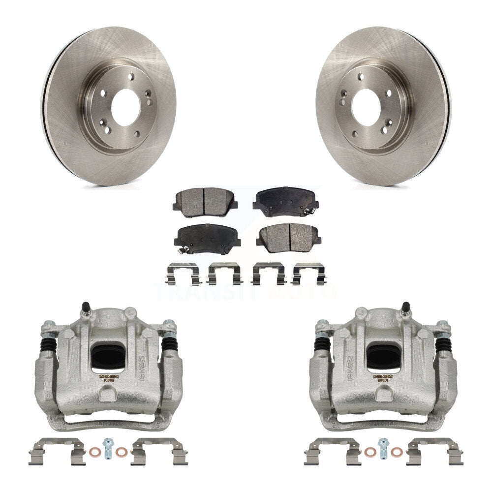 Front Disc Brake Caliper Rotors And Ceramic Pads Kit For Hyundai Santa Fe Kia Sorento KC8-100662T