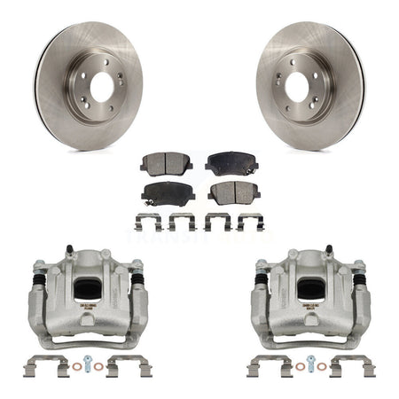 Front Disc Brake Caliper Rotors And Ceramic Pads Kit For Hyundai Santa Fe Kia Sorento KC8-100662T