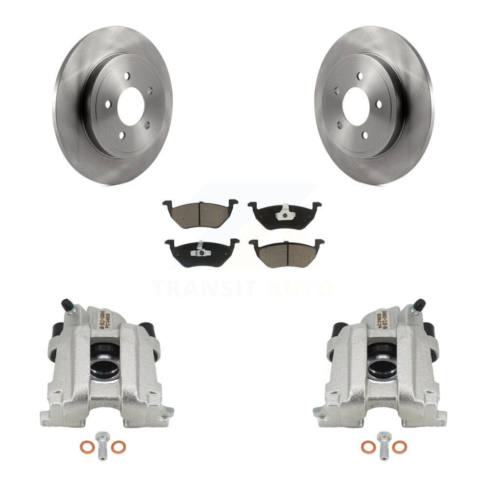 Rear Brake Caliper Rotor & Ceramic Pad Kit For Ford Escape Mazda Tribute Mercury Mariner KC8-100663C