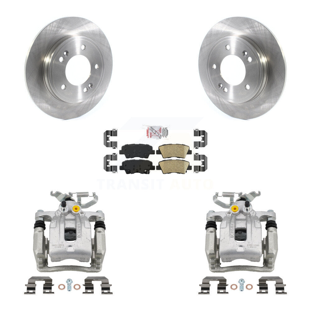 Rear Disc Brake Caliper Rotors And Ceramic Pads Kit For Hyundai Elantra Kia Niro Ioniq KC8-100663N
