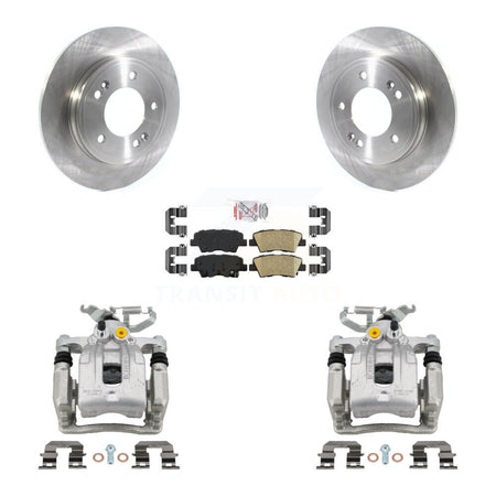 Rear Disc Brake Caliper Rotors And Ceramic Pads Kit For Hyundai Elantra Kia Niro Ioniq KC8-100663N