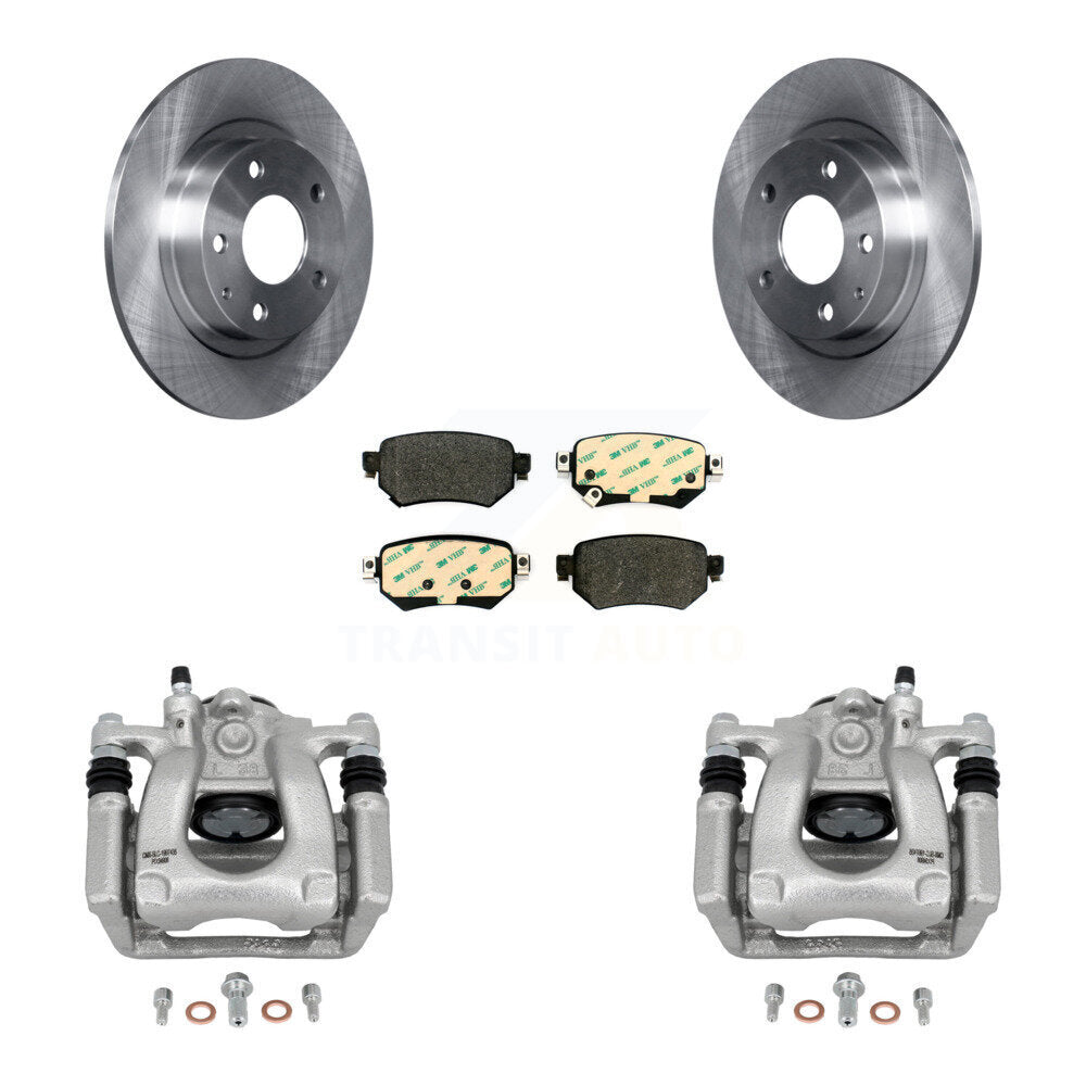 Rear Disc Brake Caliper Rotors And Semi-Metallic Pads Kit For 2016-2021 Mazda 6 KC8-100663P