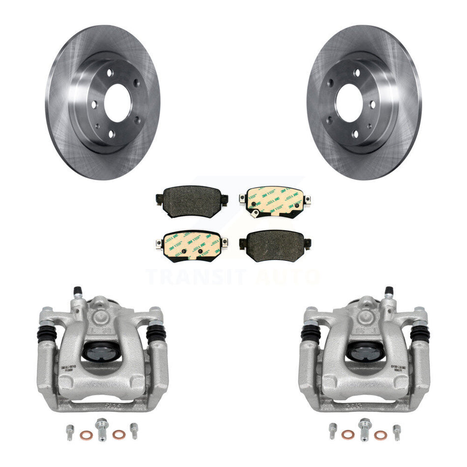 Rear Disc Brake Caliper Rotors And Semi-Metallic Pads Kit For 2016-2021 Mazda 6 KC8-100663P