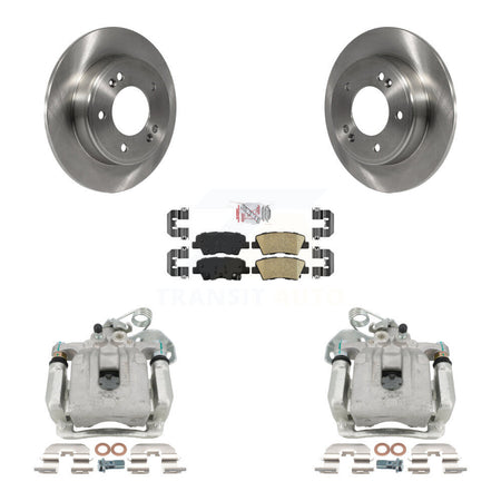 Rear Disc Brake Caliper Rotors And Ceramic Pads Kit For 2017-2020 Hyundai Elantra 2.0L KC8-100664N