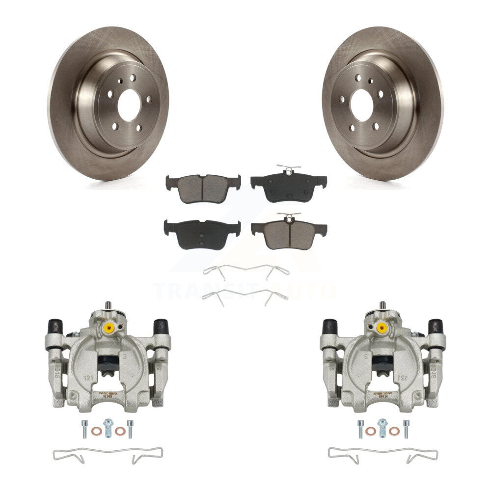 Rear Disc Brake Caliper Rotor Ceramic Pad Kit For Ford Escape Fusion Lincoln MKC MKX MKZ KC8-100665C