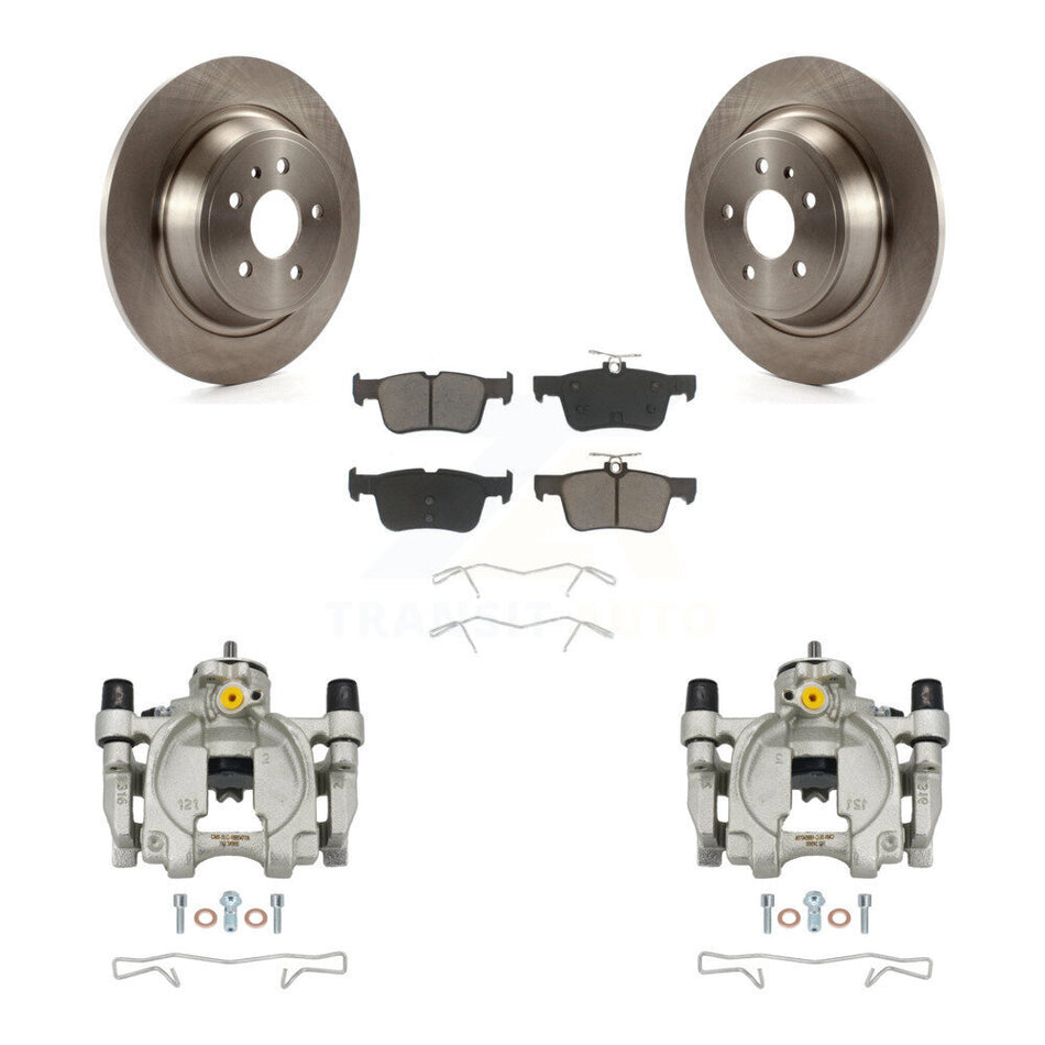 Rear Disc Brake Caliper Rotor Ceramic Pad Kit For Ford Escape Fusion Lincoln MKC MKX MKZ KC8-100665C