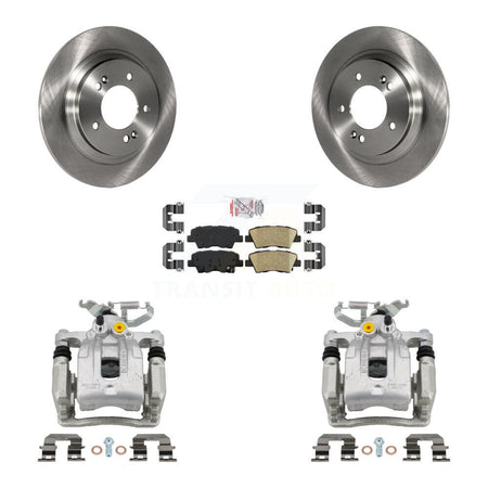 Rear Disc Brake Caliper Rotors And Ceramic Pads Kit For Hyundai Ioniq Kia Niro KC8-100665N