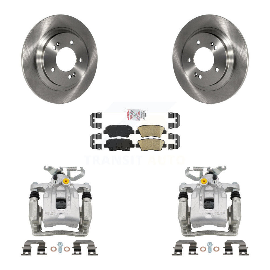 Rear Disc Brake Caliper Rotors And Ceramic Pads Kit For Hyundai Ioniq Kia Niro KC8-100665N