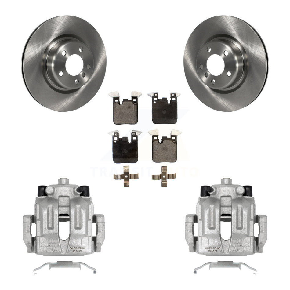 Rear Disc Brake Caliper Rotors And Semi-Metallic Pads Kit For BMW 328i KC8-100665P