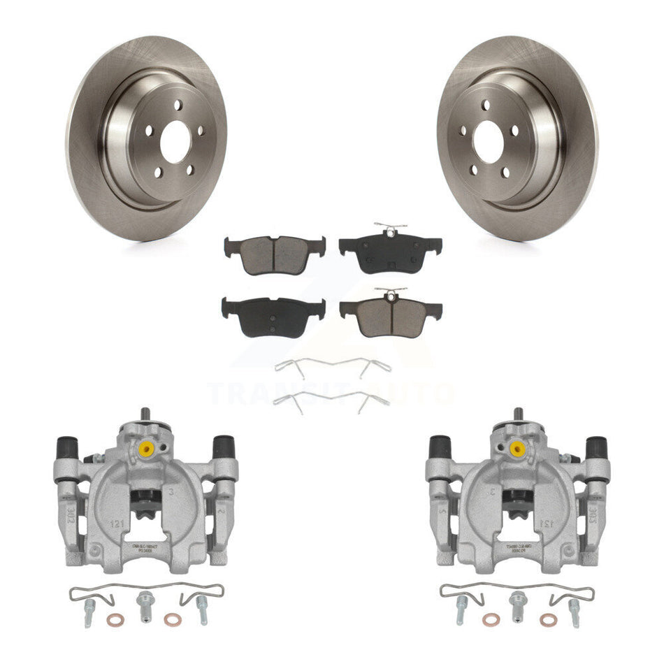 Rear Brake Caliper Rotor And Ceramic Pad Kit For Ford Fusion Lincoln MKZ Continental SSV KC8-100666C