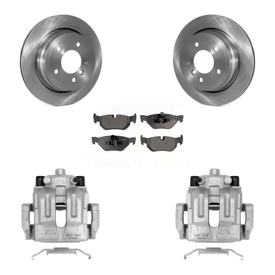 Rear Disc Brake Caliper Rotors And Semi-Metallic Pads Kit For BMW 328i xDrive X1 328xi 325xi KC8-100666P