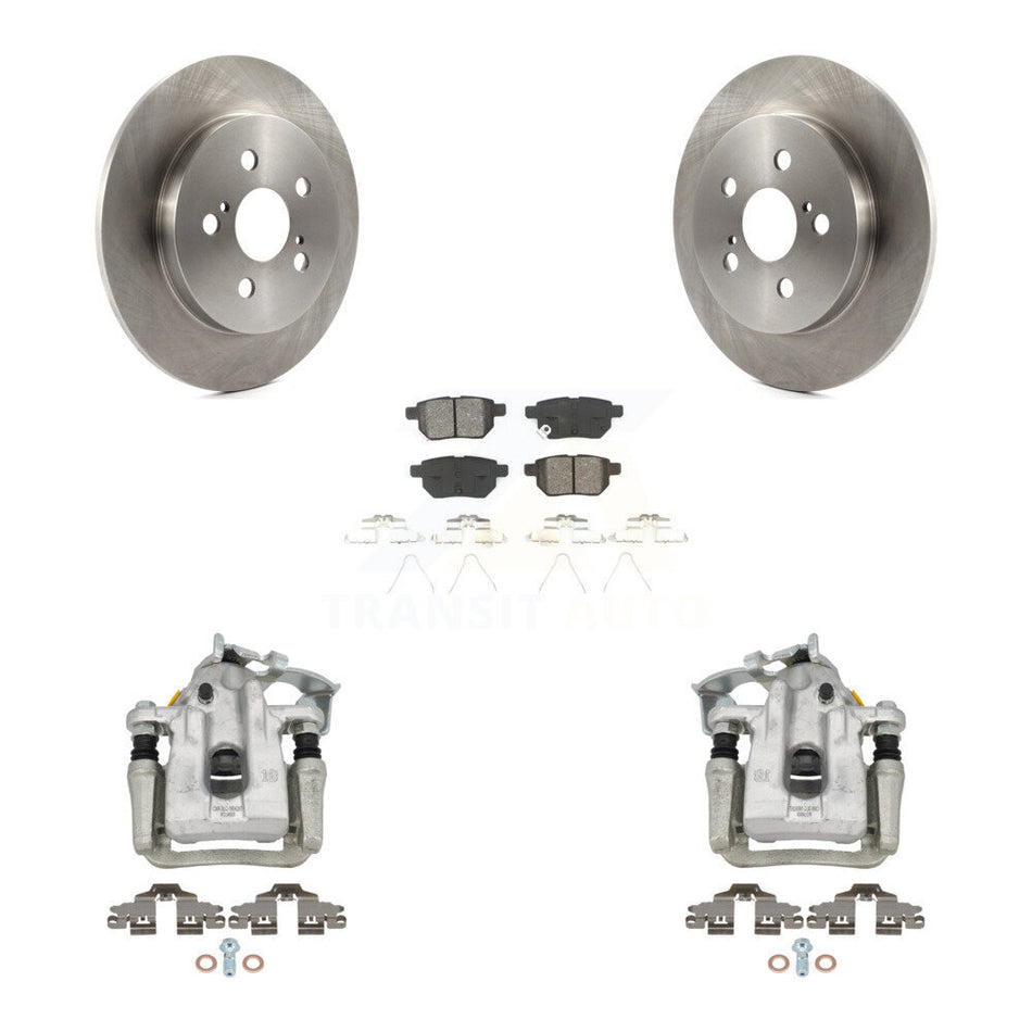 Rear Disc Brake Caliper Rotors And Semi-Metallic Pads Kit For Toyota Prius Plug-In KC8-100666S