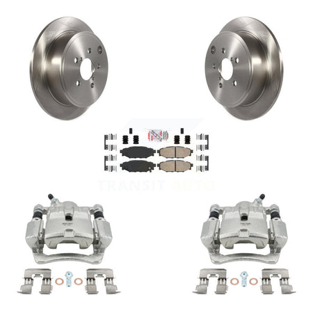 Rear Disc Brake Caliper Rotors And Ceramic Pads Kit For Subaru WRX KC8-100668N