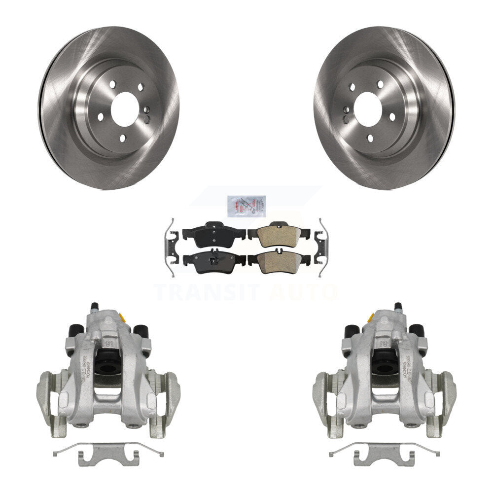 Rear Brake Caliper Rotor Semi-Metallic Pad Kit For Mercedes-Benz S350 With Sport Package KC8-100670N