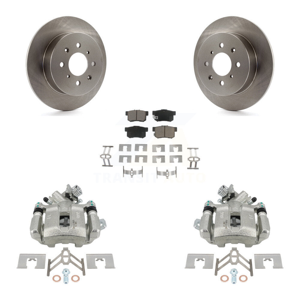 Rear Disc Brake Caliper Rotors And Ceramic Pads Kit For Honda Civic Acura EL KC8-100671C