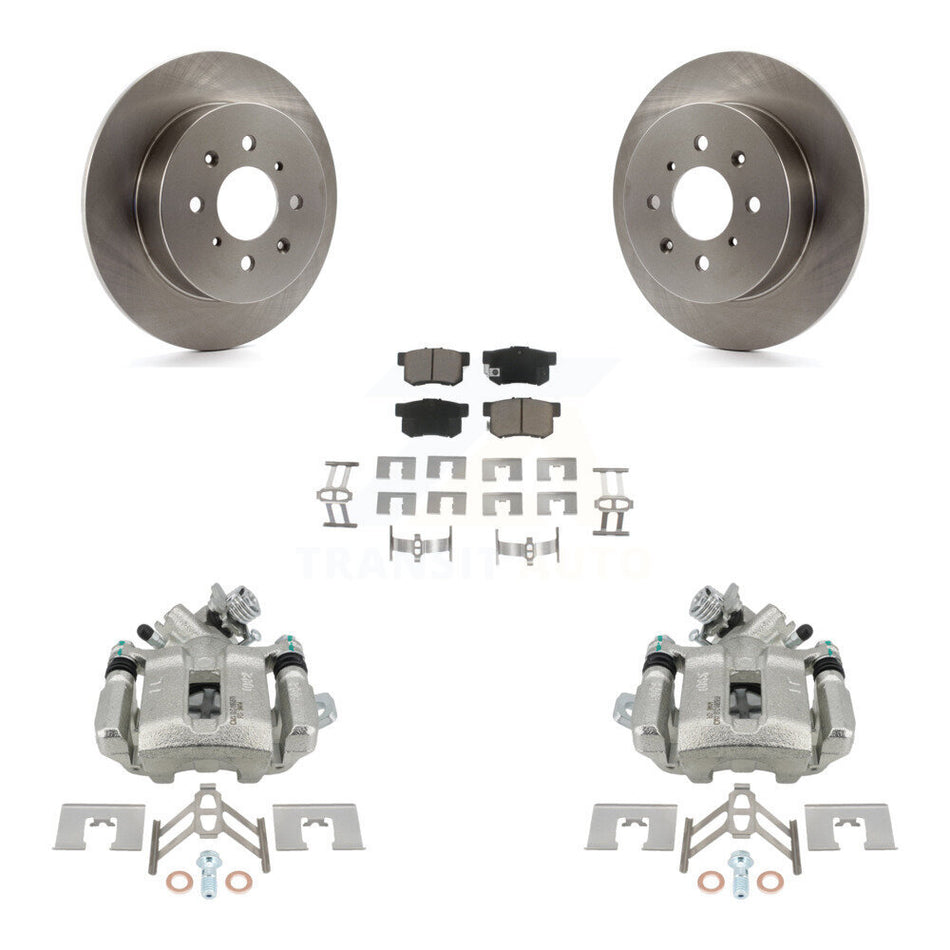 Rear Disc Brake Caliper Rotors And Ceramic Pads Kit For Honda Civic Acura EL KC8-100671C