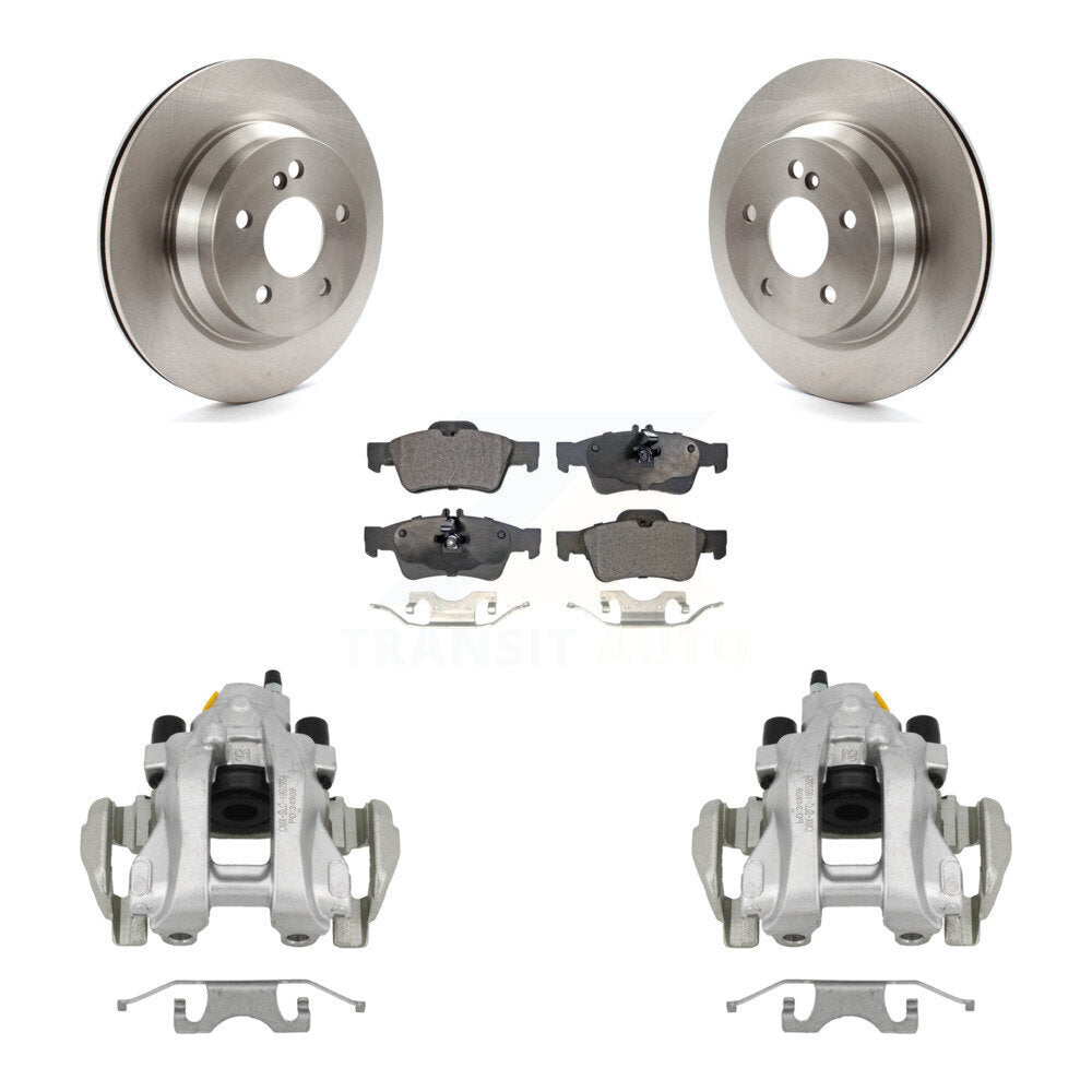 Rear Brake Caliper Rotor & Semi-Metallic Pad Kit For Mercedes-Benz E350 E500 E320 CLS550 KC8-100671P