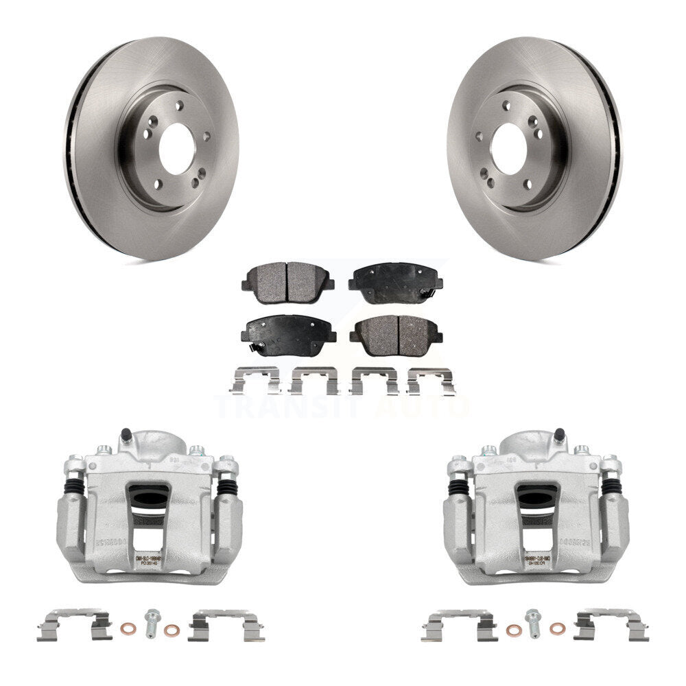 Front Disc Brake Caliper Rotors And Ceramic Pads Kit For Hyundai Sonata Kia Optima KC8-100671T