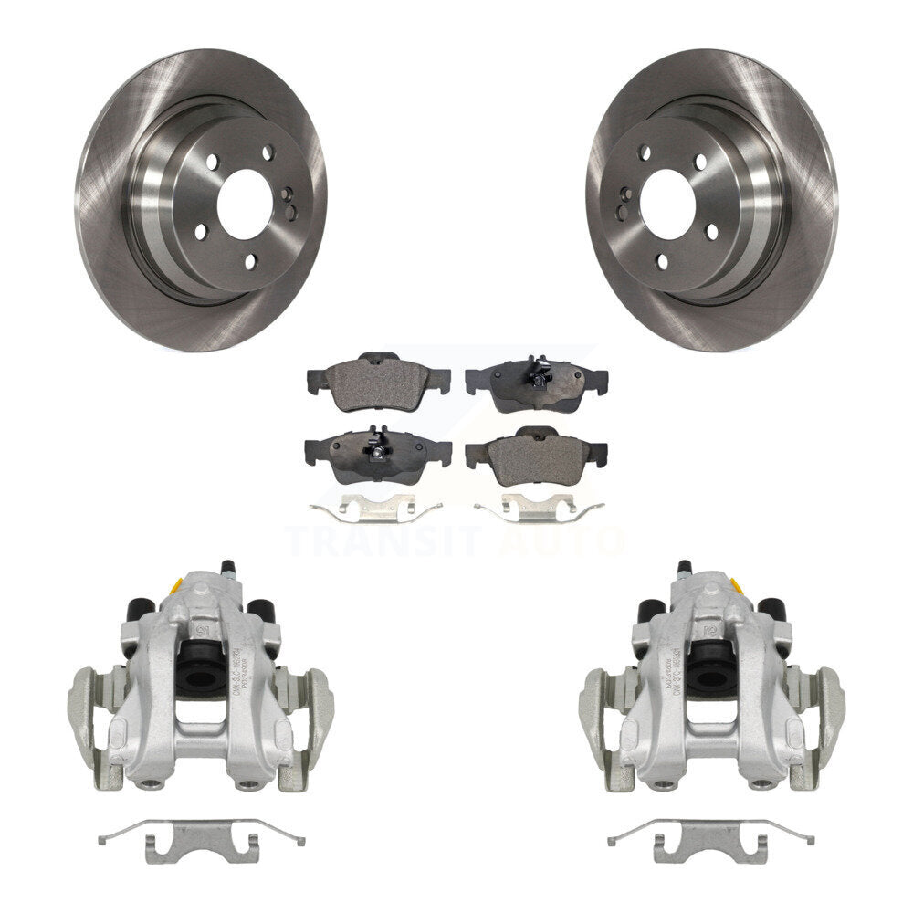 Rear Disc Brake Caliper Rotor And Semi-Metallic Pad Kit For Mercedes-Benz E350 E320 E500 KC8-100672P