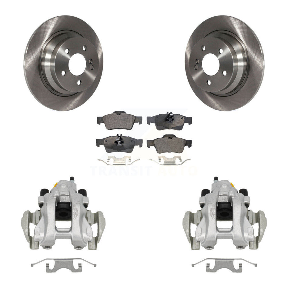 Rear Disc Brake Caliper Rotor And Semi-Metallic Pad Kit For Mercedes-Benz E350 E320 E500 KC8-100672P