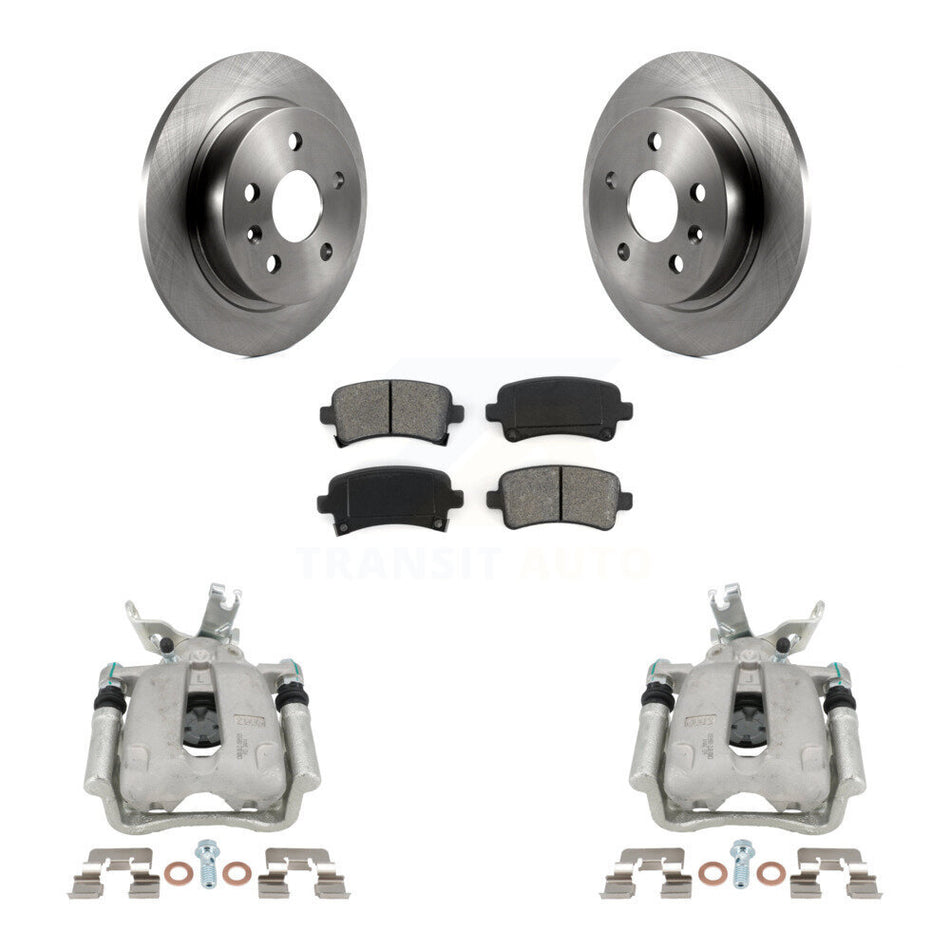 Rear Disc Brake Caliper Rotors And Semi-Metallic Pads Kit For Chevrolet Malibu Limited KC8-100672S