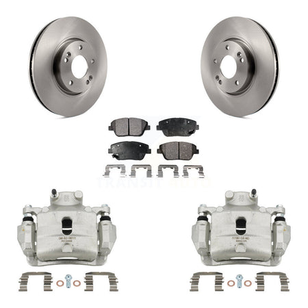 Front Disc Brake Caliper Rotors And Ceramic Pads Kit For 2014 Hyundai Sonata 2.0L KC8-100672T