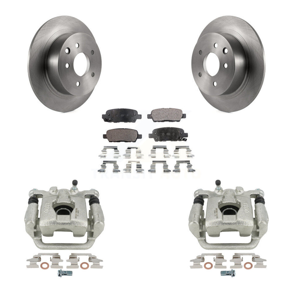 Rear Disc Brake Caliper Rotors And Semi-Metallic Pads Kit For Nissan Altima Maxima KC8-100673P