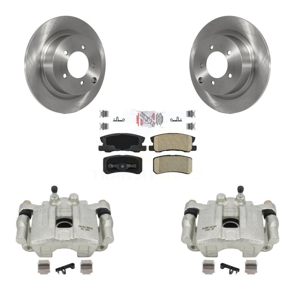 Rear Disc Brake Caliper Rotors And Ceramic Pads Kit For Jeep Patriot Dodge Compass Avenger Chrysler Sebring Mitsubishi Lancer Caliber 200 Outlander Sport RVR KC8-100674N by Transit Auto