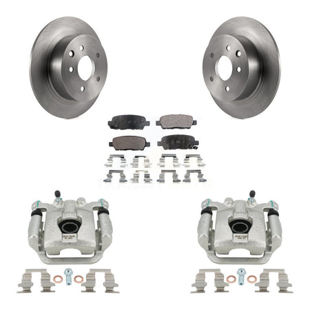 Rear Disc Brake Caliper Rotors And Semi-Metallic Pads Kit For Nissan Sentra Juke KC8-100676P