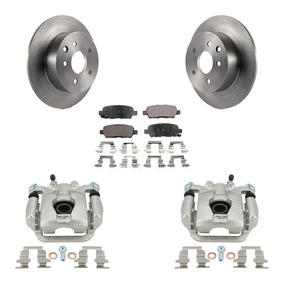Rear Disc Brake Caliper Rotors And Semi-Metallic Pads Kit For Nissan Sentra Juke KC8-100676P